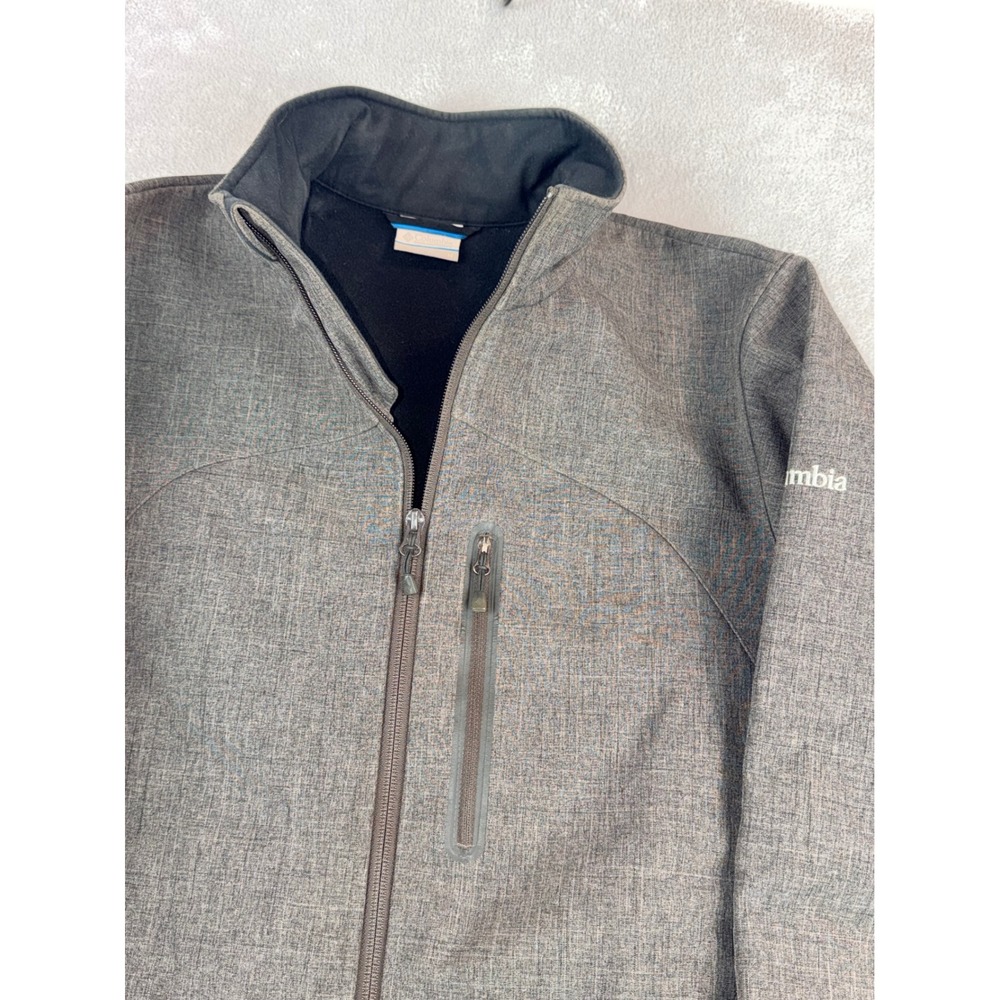 Columbia Men's Medium Gray Omni-Shield‎ Softshell Jacket Full Zip Outdoor